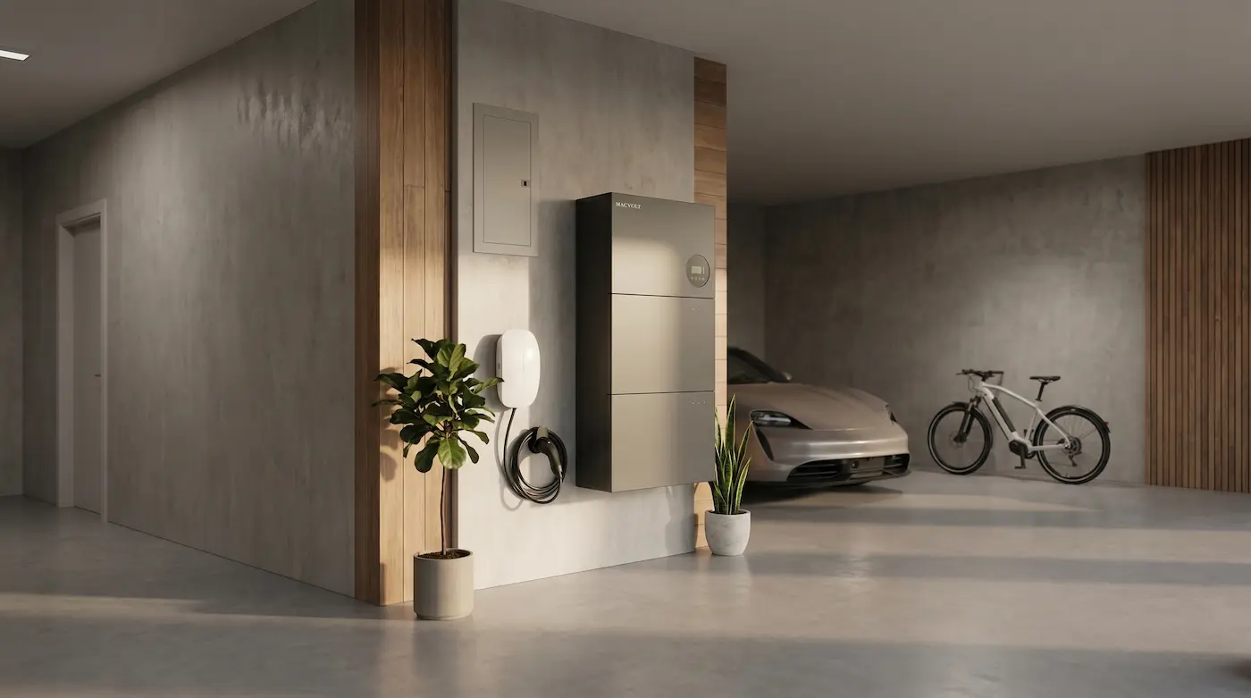 Stromspeicher-System mit Wechselrichter in einer Hausinstallation